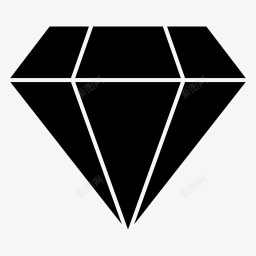 钻石璀璨宝石图标svg_新图网 https://ixintu.com 宝石 璀璨 钻石