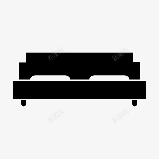 卧室晚安睡觉图标svg_新图网 https://ixintu.com 卧室 晚安 睡觉