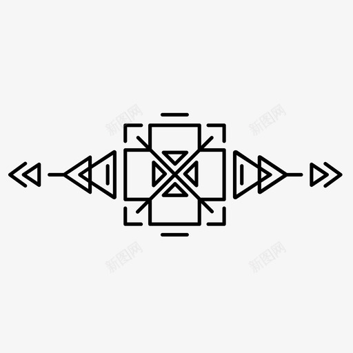 阿兹特克几何抽象阿兹特克图标svg_新图网 https://ixintu.com 三角形 抽象 阿兹特克 阿兹特克几何