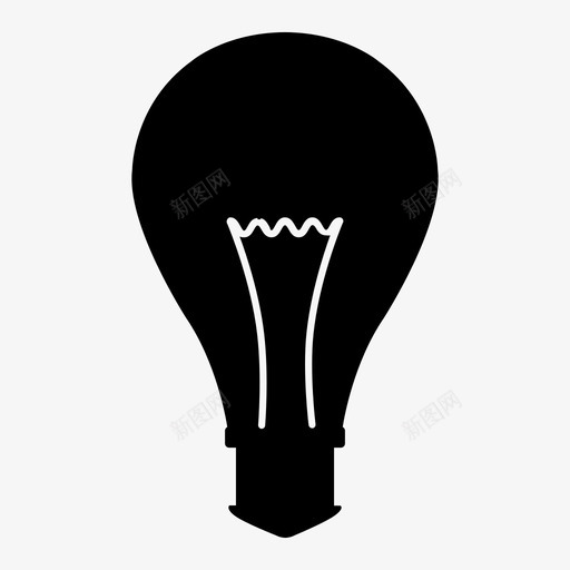 灯泡想法照明图标svg_新图网 https://ixintu.com 想法 灯泡 照明