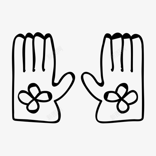 手套花园图标svg_新图网 https://ixintu.com 手套 花园