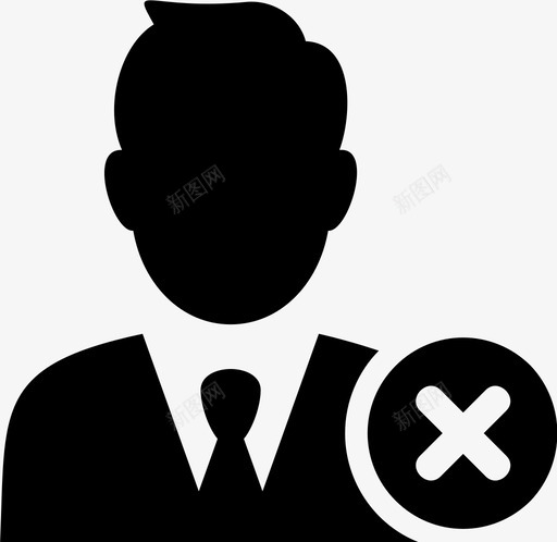 删除用户头像人物图标svg_新图网 https://ixintu.com 个人资料 人物 删除用户 头像