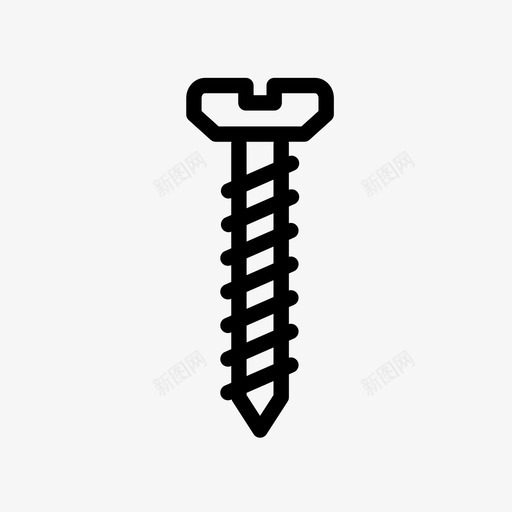 木螺丝建筑工具图标svg_新图网 https://ixintu.com 建筑工具 木螺丝