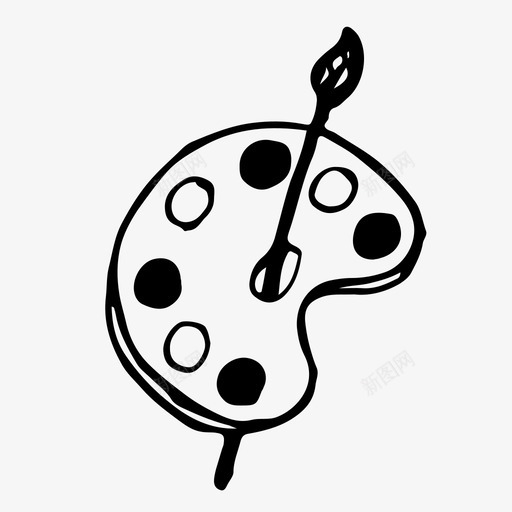 绘画和画笔艺术手绘图标svg_新图网 https://ixintu.com 手绘 素描 绘画 绘画和画笔 艺术