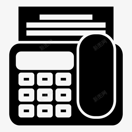 传真机通讯办公室图标svg_新图网 https://ixintu.com 传真机 办公室 电话 纸张 通讯