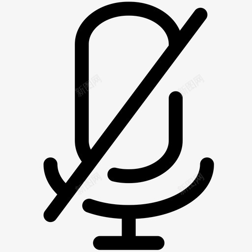 麦克风静音麦克风关闭录音图标svg_新图网 https://ixintu.com 录音 通讯提纲 麦克风关闭 麦克风静音