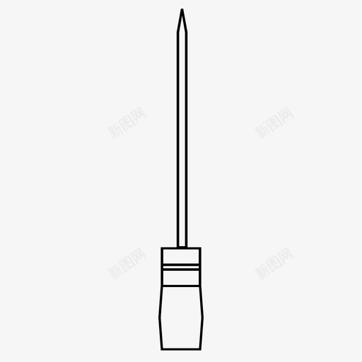 锥子装订diy图标svg_新图网 https://ixintu.com diy 工具 手 装订 锥子