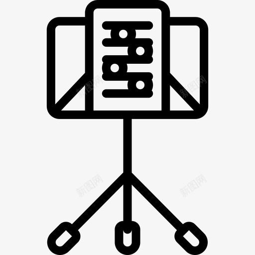 音乐架指挥音乐剧图标svg_新图网 https://ixintu.com 乐谱 指挥 音乐剧 音乐提纲 音乐架