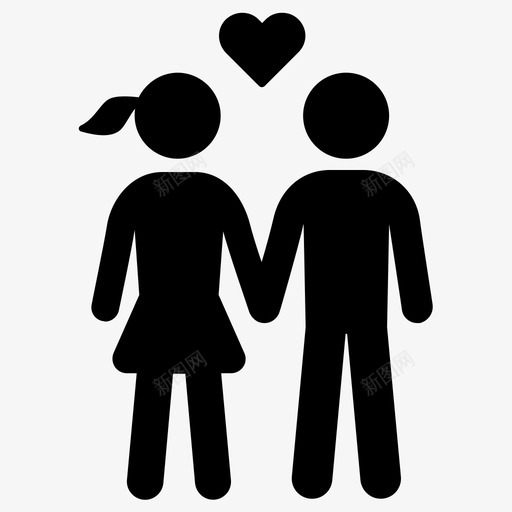 相爱的情侣情人节家庭图标svg_新图网 https://ixintu.com 家庭 情人节 相爱的情侣