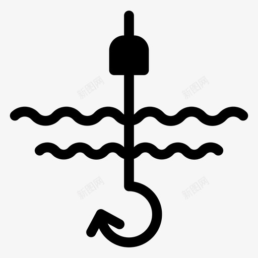 钓鱼船起重图标svg_新图网 https://ixintu.com 体育健身glphs图标 工具 海 站 船 起重 钓鱼