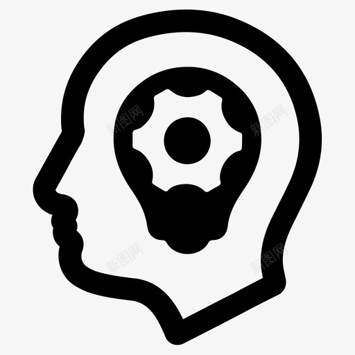 解决方案商业创意图标svg_新图网 https://ixintu.com 创意 商业 商业图标集4 想法 战略思维 解决方案