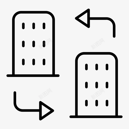 关联公司建筑物图标svg_新图网 https://ixintu.com 关联公司 建筑物