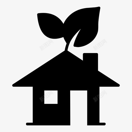 生态屋生态家图标svg_新图网 https://ixintu.com 叶 家 生态 生态屋 自然生态坚实