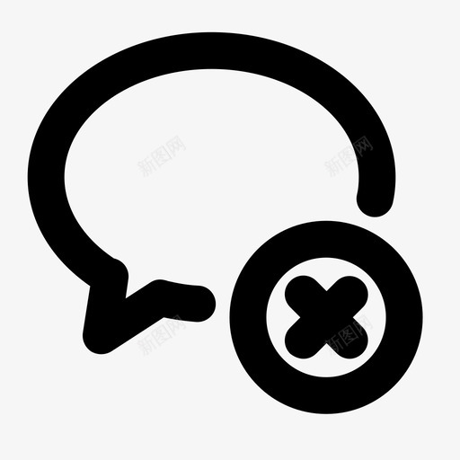 聊天取消删除图标svg_新图网 https://ixintu.com 删除 取消 聊天 语音泡泡