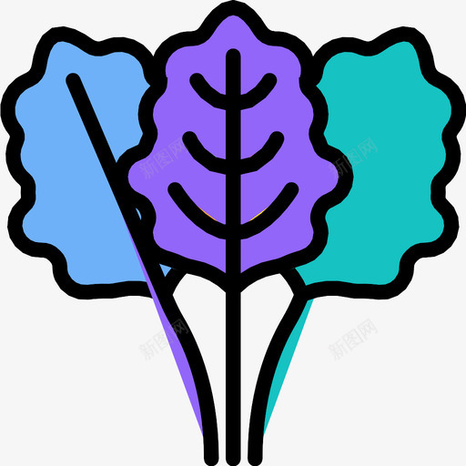 瑞士甜菜吃食物图标svg_新图网 https://ixintu.com 健康 吃 瑞士甜菜 维生素 蔬菜 食物