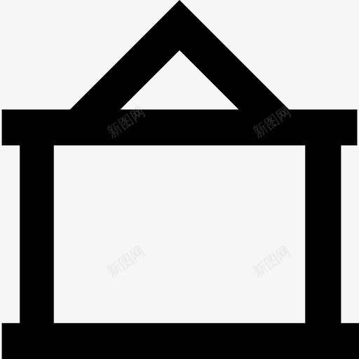 演示黑板教室图标svg_新图网 https://ixintu.com 教学白板字形图标 教室 演示 画架 黑板