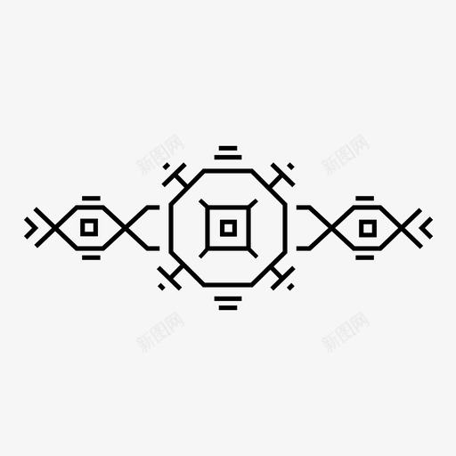 阿兹特克几何线条图标svg_新图网 https://ixintu.com 几何 图案 线条设计 阿兹特克 阿兹特克几何