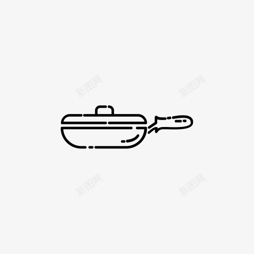 炒锅烹饪煎锅图标svg_新图网 https://ixintu.com 厨房 炒锅 烹饪 煎锅 餐饮现代线艺术