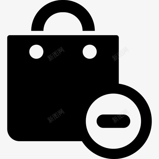 从购物袋商业电子商务象形图中删除图标svg_新图网 https://ixintu.com 从购物袋 商业 电子商务象形图中删除