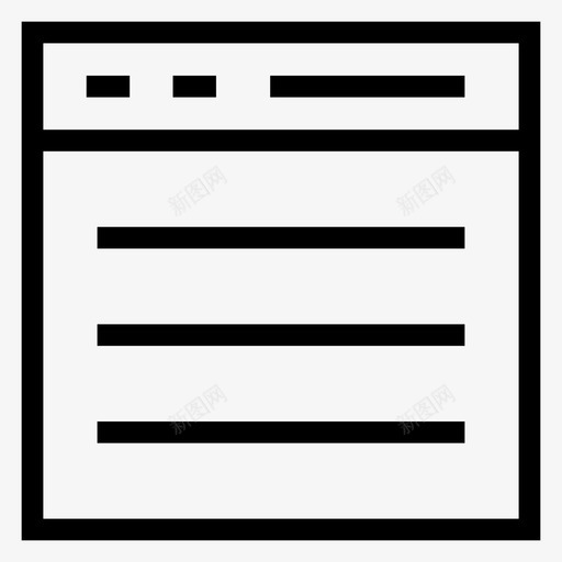 页面浏览器技术图标svg_新图网 https://ixintu.com web 技术 数据分析和数据存储线图标 浏览器 网站 页面