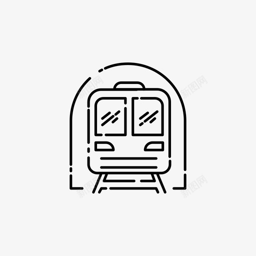 火车隧道轨道交通有轨电车图标svg_新图网 https://ixintu.com 有轨电车 火车隧道 轨道交通 运输