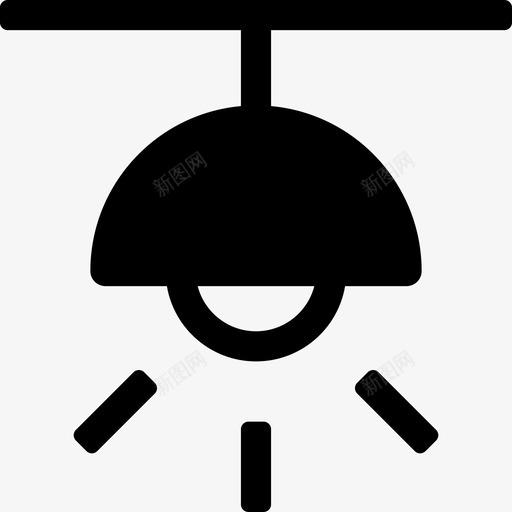灯灯泡天花板图标svg_新图网 https://ixintu.com 天花板 家居用品 房间 灯 灯泡 电