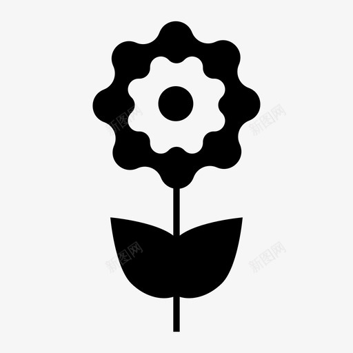 花植物花和树图标svg_新图网 https://ixintu.com 植物 花 花和树