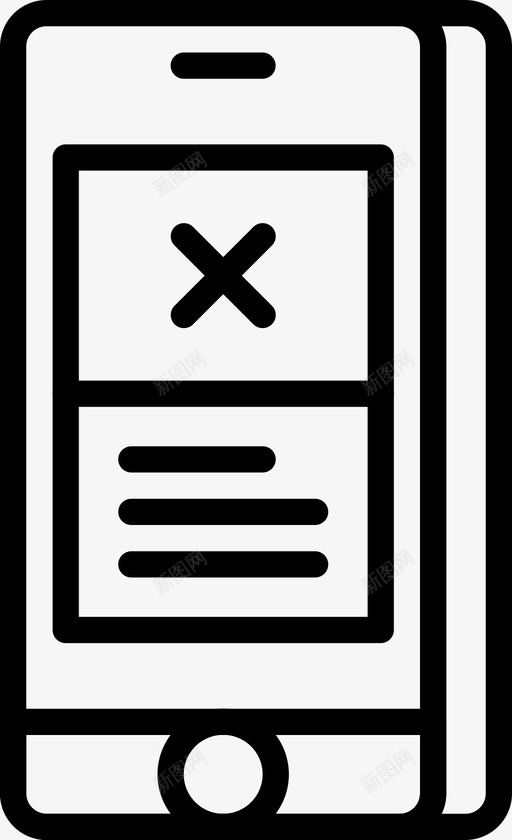 错误应用程序内容图标svg_新图网 https://ixintu.com jellycons大纲uxmobilevol1 内容 应用程序 界面 窗口 错误