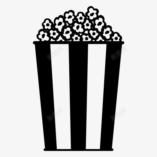 爆米花电影院零食图标svg_新图网 https://ixintu.com 爆米花 电影院 零食