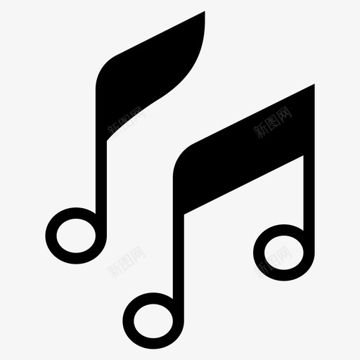 音符第八音符和声图标svg_新图网 https://ixintu.com 和声 第八音符 音乐 音乐图标包 音符