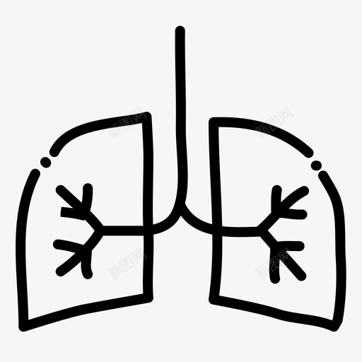 肺呼吸健康图标svg_新图网 https://ixintu.com 健康 医疗 医院 呼吸 肺