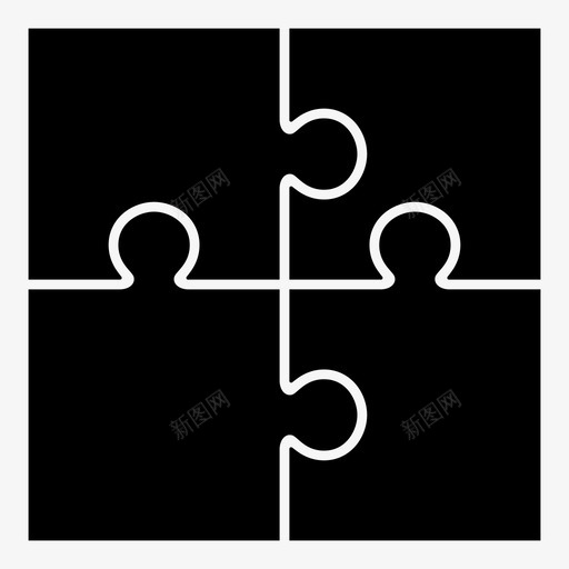 拼图完整组件图标svg_新图网 https://ixintu.com 匹配 完整 完整性 拼图 组件 配件