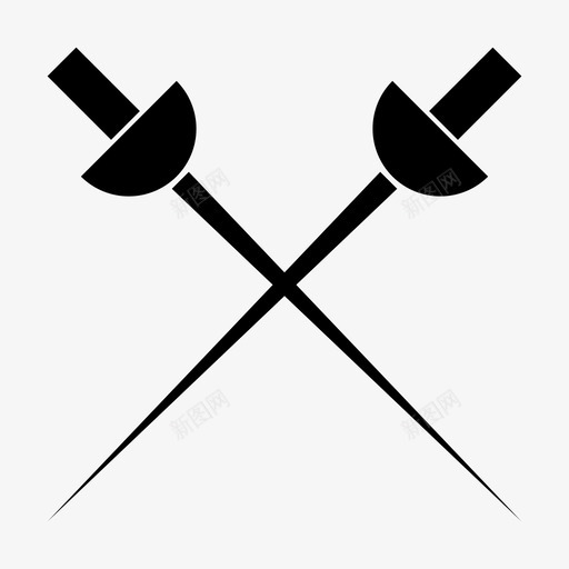 剑攻击刀剑图标svg_新图网 https://ixintu.com 刀剑 剑 战争 攻击