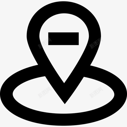 删除位置gps跟踪器图标svg_新图网 https://ixintu.com gps 删除位置 定位销图示符图标 跟踪器