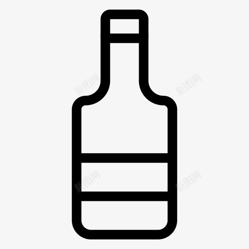 瓶子酒精饮料图标svg_新图网 https://ixintu.com 水 瓶子 设备 酒店和食品线图标 酒精 饮料