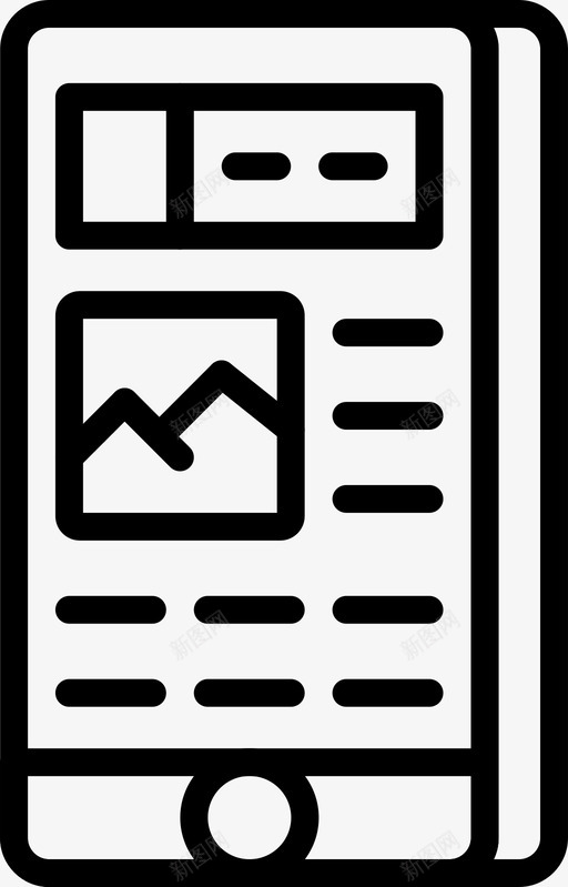 应用程序布局文章内容图标svg_新图网 https://ixintu.com jellycons概述uxmobilevol1 内容 图片 应用程序布局 文章 界面
