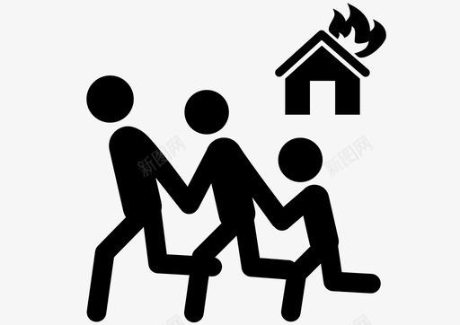 难民危机家庭图标svg_新图网 https://ixintu.com 危机 家庭 战争 逃犯 逃难 难民