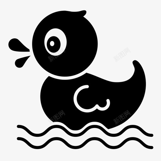 鸭子洗澡孩子图标svg_新图网 https://ixintu.com 孩子 宝宝 橡皮鸭 洗澡 游泳 鸭子