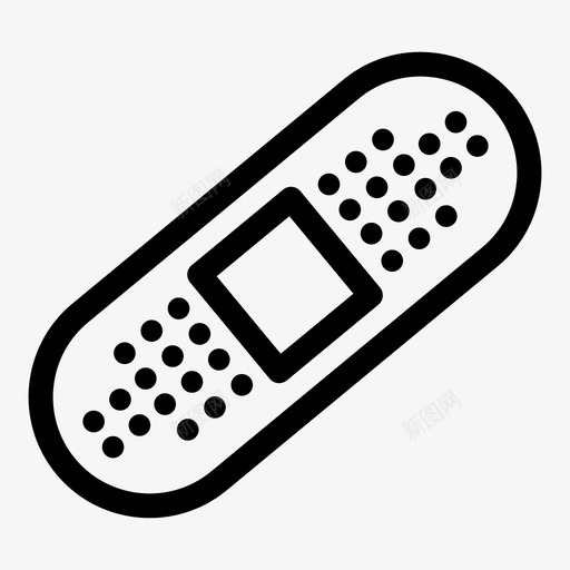 绷带药品贴片图标svg_新图网 https://ixintu.com 绷带 膏药 药品 贴片