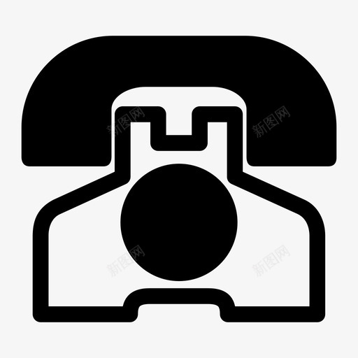 电话拨号复古电话图标svg_新图网 https://ixintu.com 复古电话 拨号 电话
