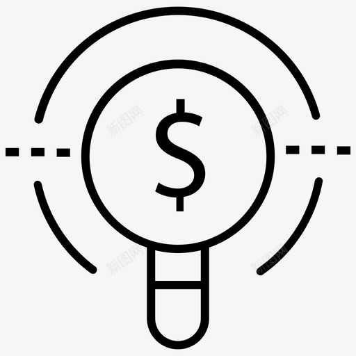 按点击付费每次点击成本美元图标svg_新图网 https://ixintu.com ppc seo 按点击付费 每次点击成本 网页设计平面线图标 美元