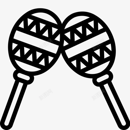 马拉卡斯乐器墨西哥图标svg_新图网 https://ixintu.com 乐器 墨西哥 震动器 音乐剧 音乐大纲 马拉卡斯