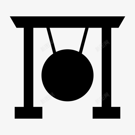 锣设备乐器图标svg_新图网 https://ixintu.com 乐器 声音 设备 金属 锣 音乐