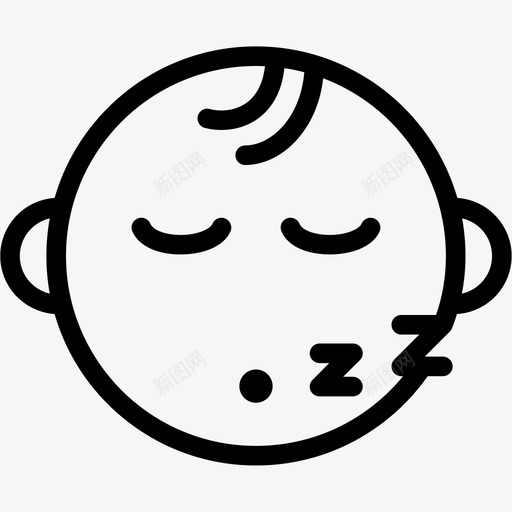 婴儿睡眠儿童护理午睡图标svg_新图网 https://ixintu.com 儿童保育养育字形 儿童护理 养育 午睡 婴儿睡眠