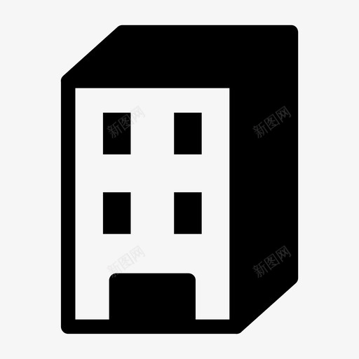 建筑街区建筑洞穴图标svg_新图网 https://ixintu.com 办公室 城市 大厦 建筑 建筑洞穴 街区