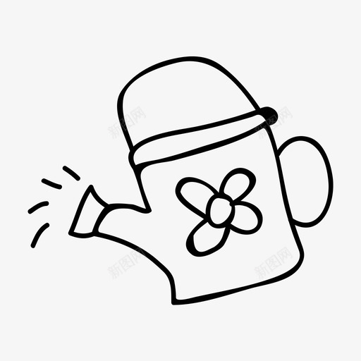 花园罐洒水浇水图标svg_新图网 https://ixintu.com 洒水 浇水 花园罐
