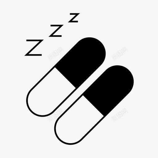 安眠药药夜图标svg_新图网 https://ixintu.com 夜 安眠药 药