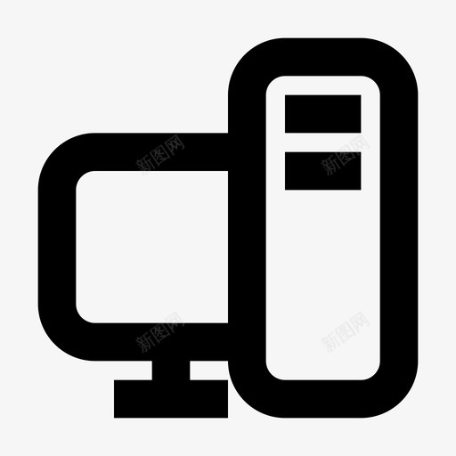 工作站技术媒体硬件材料图标svg_新图网 https://ixintu.com 媒体硬件材料图标 工作站 技术