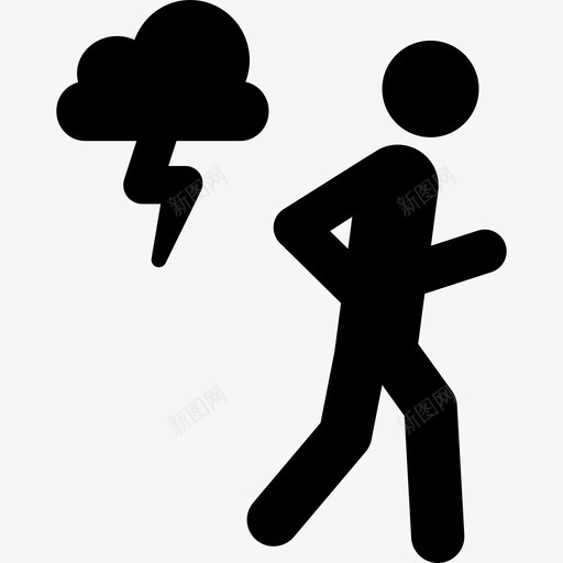 在暴风雨中行走户外活动充实图标svg_新图网 https://ixintu.com 充实 在暴风雨中行走 户外活动