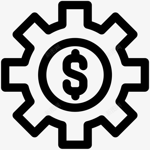 货币设置业务齿轮图标svg_新图网 https://ixintu.com 业务 商业营销大纲 机制 货币设置 齿轮